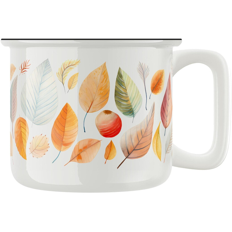 Keramický retro hrnek "Podzimní listí"