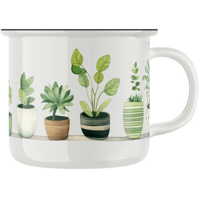 Keramický retro hrnek "Pokojovka sem