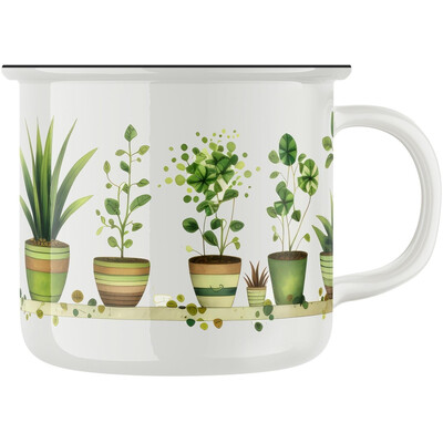 Keramický retro hrnek "Pokojovky"